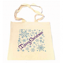 Silver Snowflake Shopper Bag